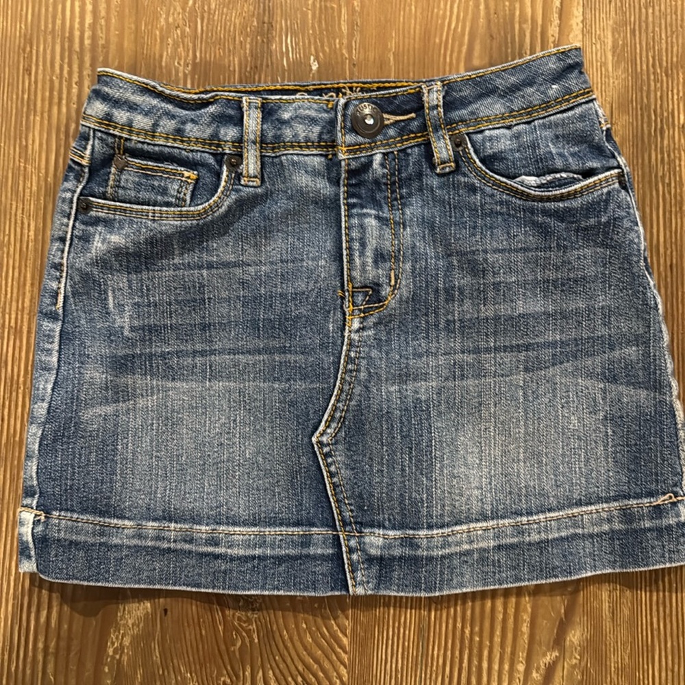 Justice blue Denim Skort Skirt Girls Size 8 slim